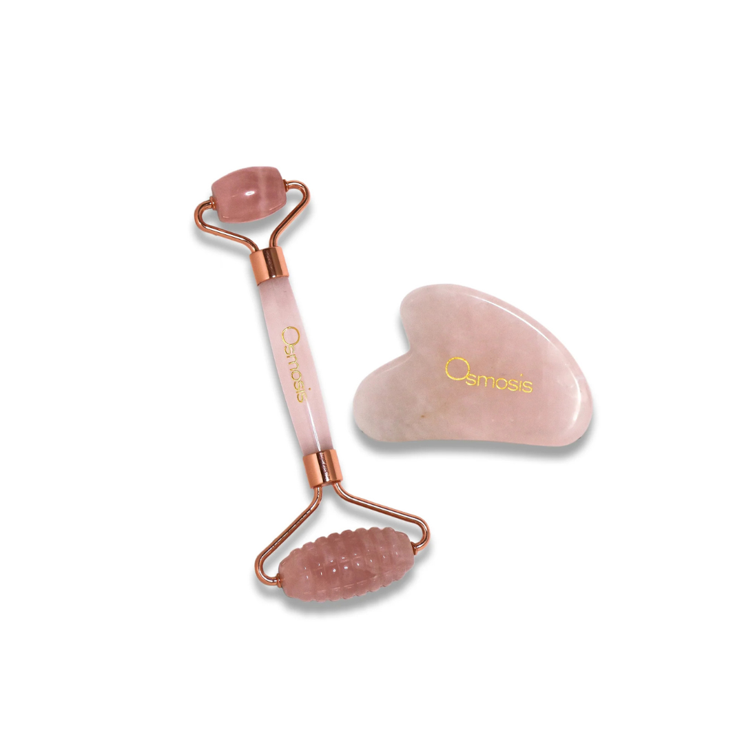 Osmosis Rose Quartz Roller &amp; Gua Sha Set