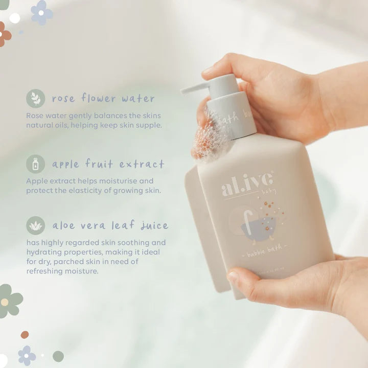 al.ive body Baby Bubble Bath - Apple Blossom 320ml