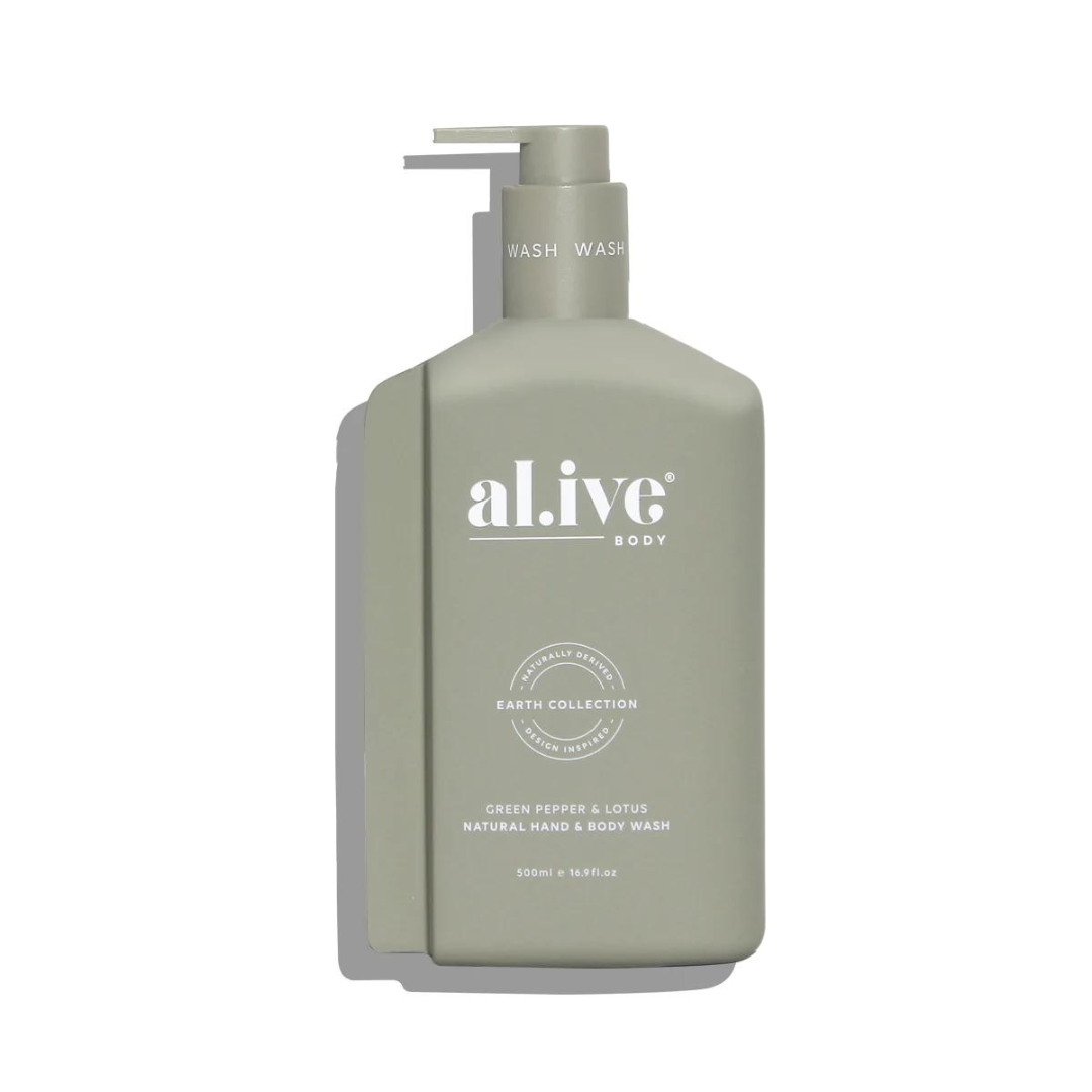 Alive Body Hand &amp; Body Wash - Green Pepper &amp; Lotus 500ml