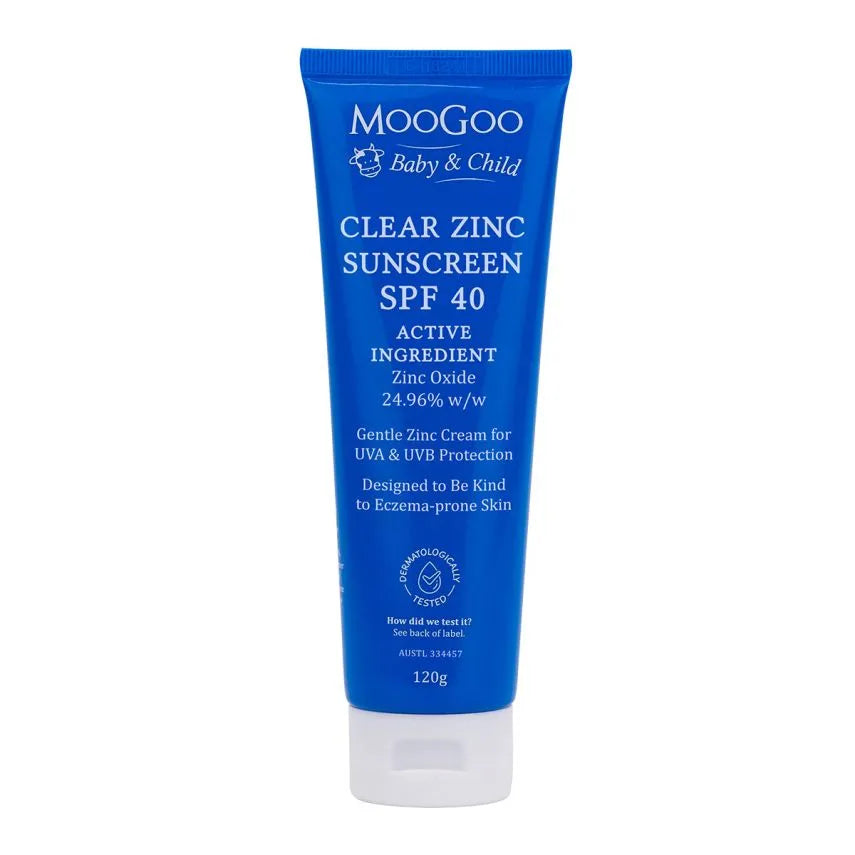 Moogoo Baby & Child Clear Zinc Sunscreen SPF40 120g